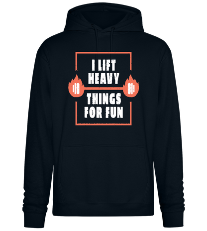 Lifting Heavy for Fun Design - Premium Essential Unisex Hoodie_BLACK_front