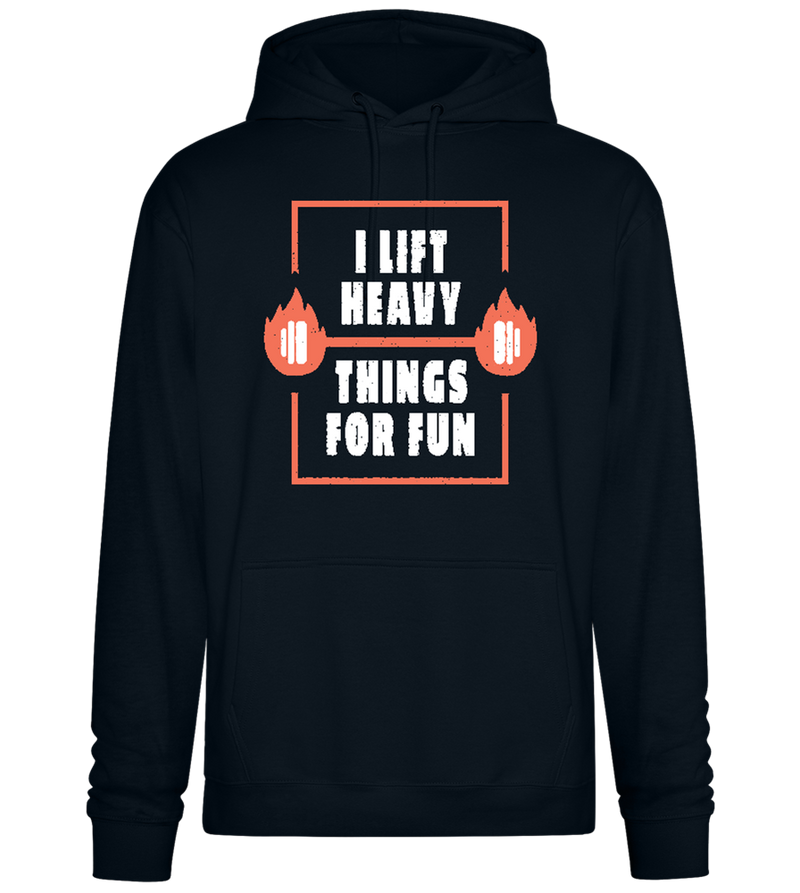 Lifting Heavy for Fun Design - Premium Essential Unisex Hoodie_BLACK_front