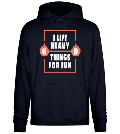 Lifting Heavy for Fun Design - Premium Essential Unisex Hoodie_FRENCH NAVY_front