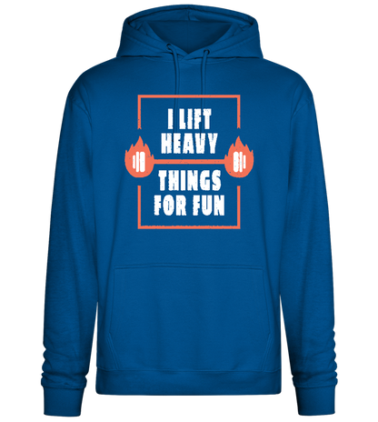 Lifting Heavy for Fun Design - Premium Essential Unisex Hoodie_ROYAL_front