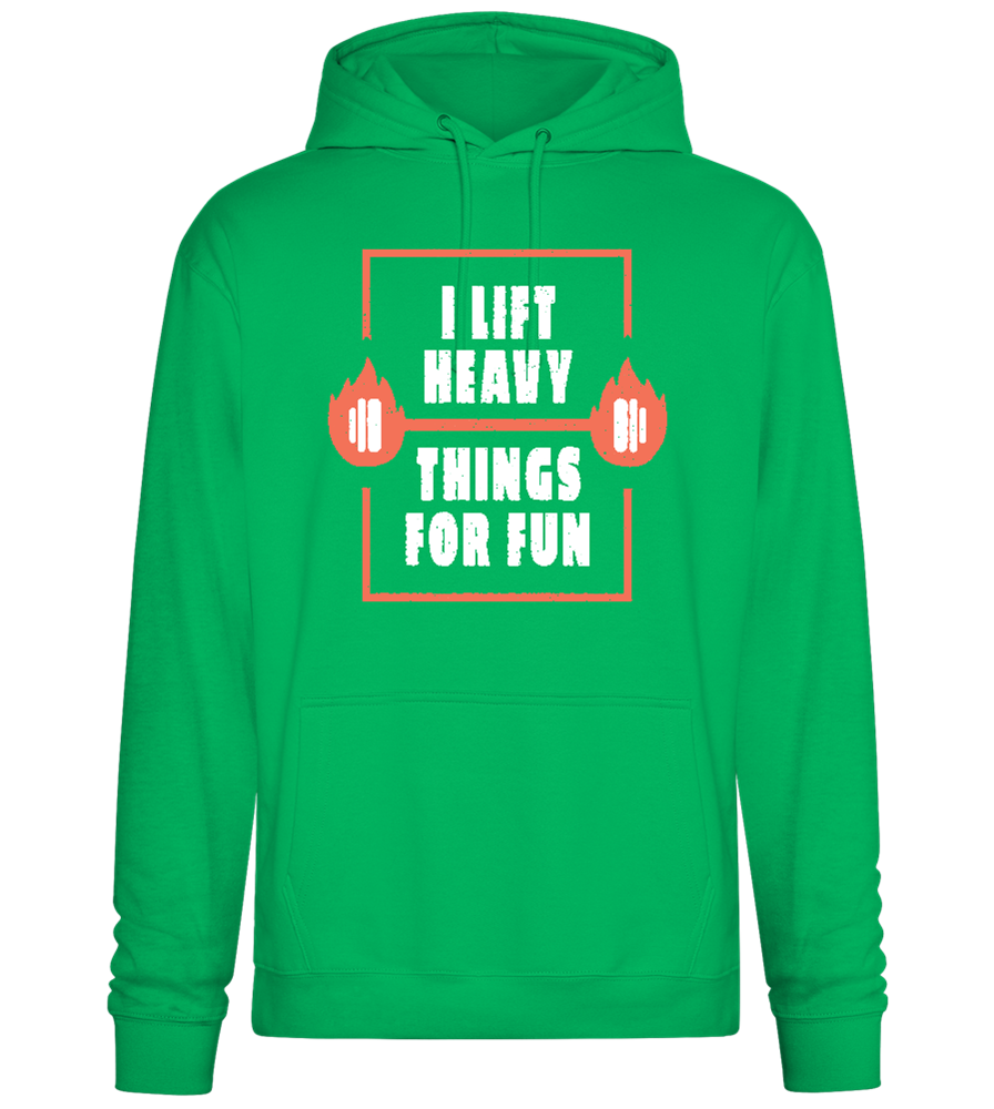 Lifting Heavy for Fun Design - Premium Essential Unisex Hoodie_SPRING GREEN_front