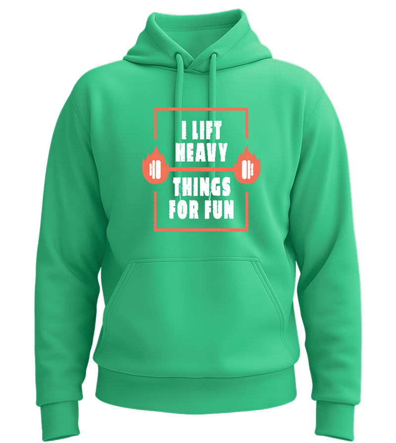 Lifting Heavy for Fun Design - Premium Essential Unisex Hoodie_SPRING GREEN_front
