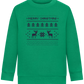 8-Bit Christmas Design - Comfort Kids Sweater_MEADOW GREEN_front