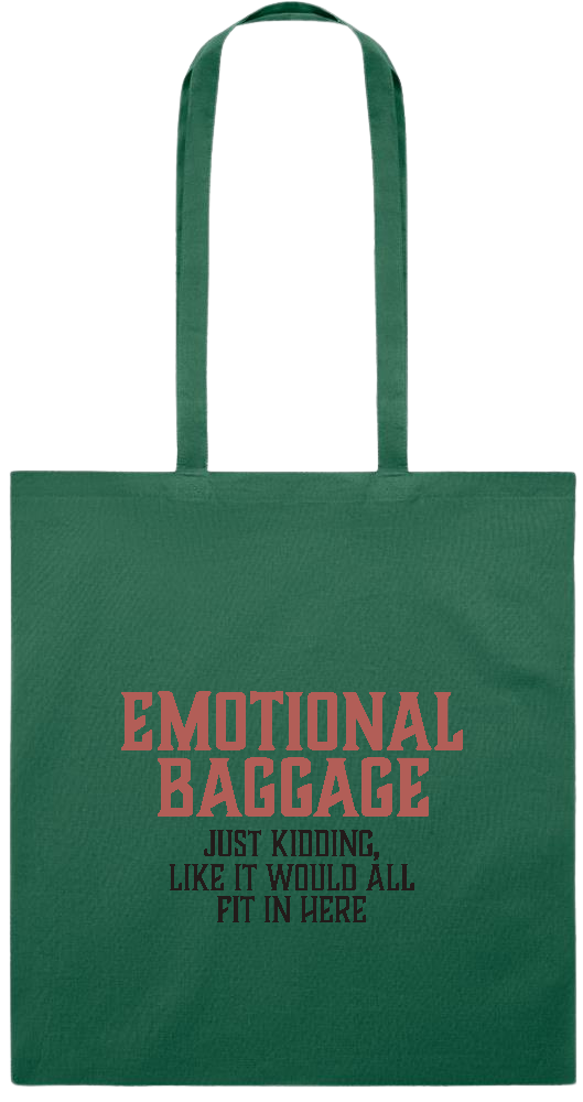 Emotional Baggage Design - Premium colored cotton tote bag_DARK GREEN_front