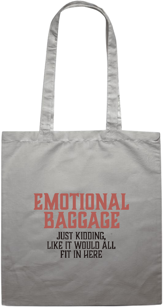 Emotional Baggage Design - Premium colored cotton tote bag_GREY_front