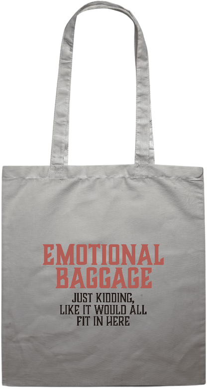 Emotional Baggage Design - Premium colored cotton tote bag_GREY_front