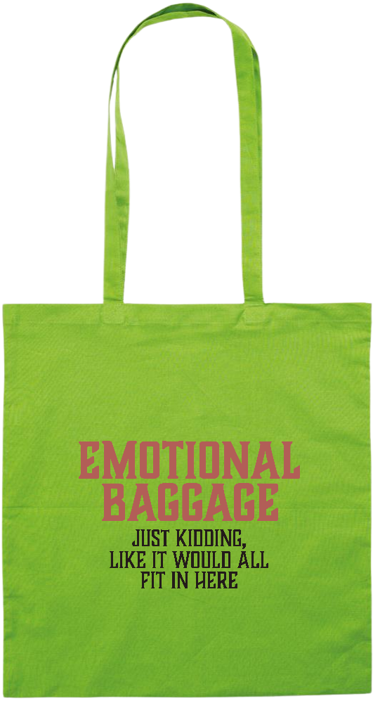 Emotional Baggage Design - Premium colored cotton tote bag_LIME_front