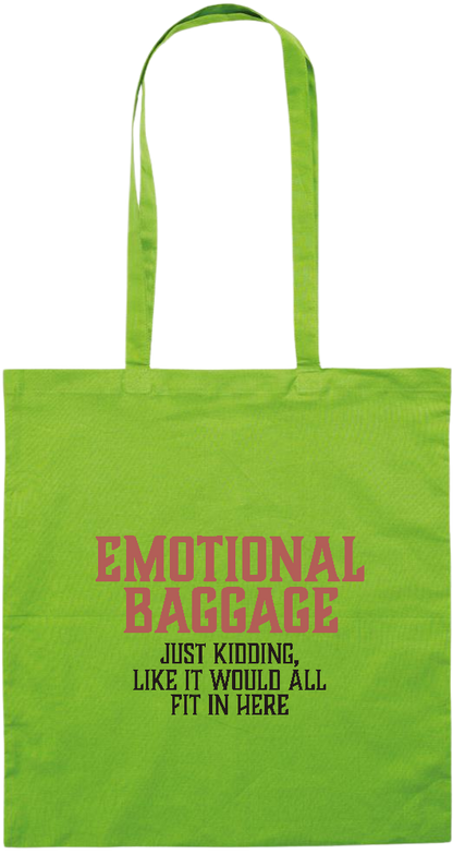 Emotional Baggage Design - Premium colored cotton tote bag_LIME_front