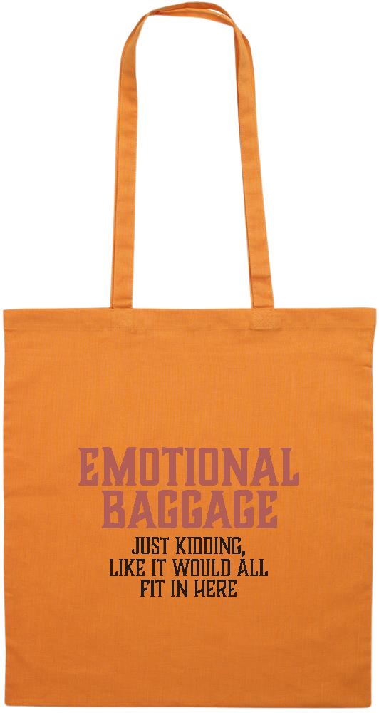 Emotional Baggage Design - Premium colored cotton tote bag_ORANGE_front