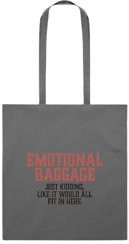 Emotional Baggage Design - Premium colored cotton tote bag_STONE GREY_front