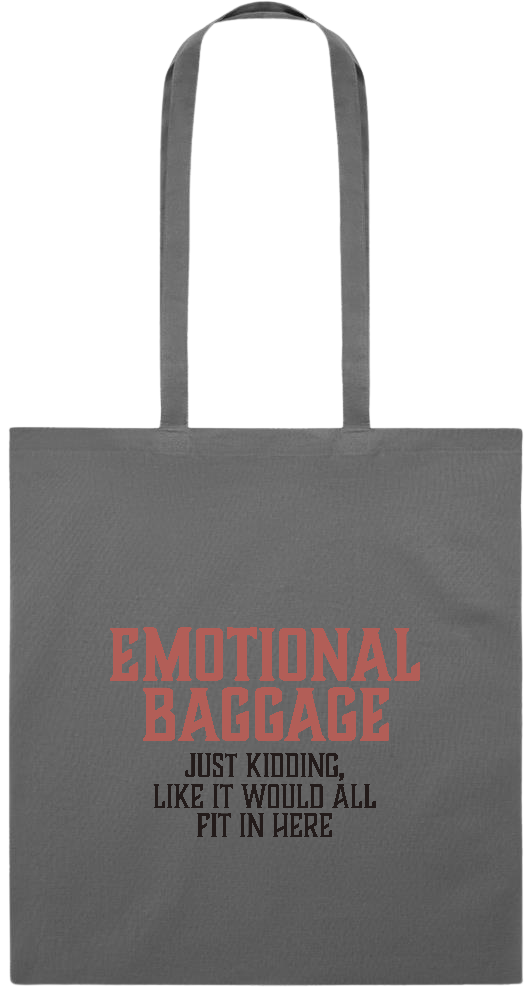 Emotional Baggage Design - Premium colored cotton tote bag_STONE GREY_front