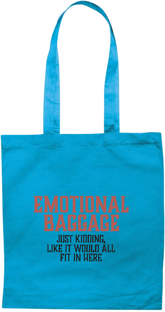 Emotional Baggage Design - Premium colored cotton tote bag_TURQUOISE_front