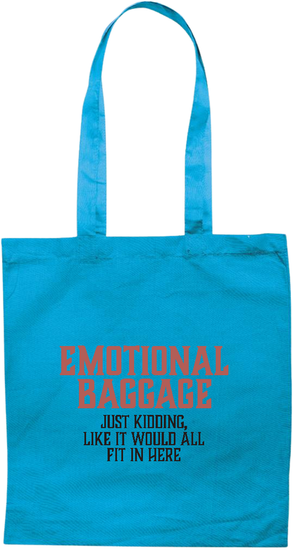 Emotional Baggage Design - Premium colored cotton tote bag_TURQUOISE_front