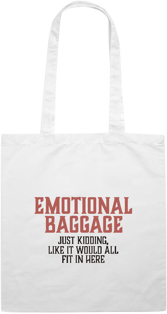 Emotional Baggage Design - Premium colored cotton tote bag_WHITE_front