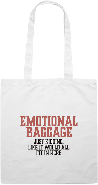 Emotional Baggage Design - Premium colored cotton tote bag_WHITE_front