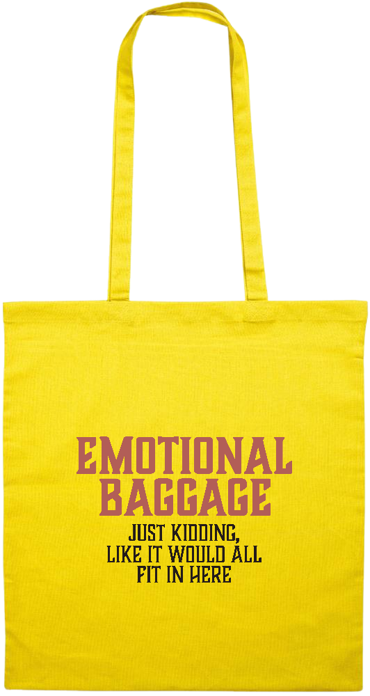 Emotional Baggage Design - Premium colored cotton tote bag_YELLOW_front