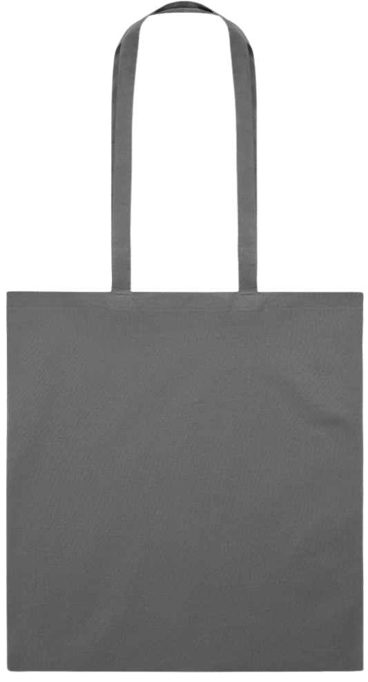 Emotional Baggage Design - Premium colored cotton tote bag_STONE GREY_back