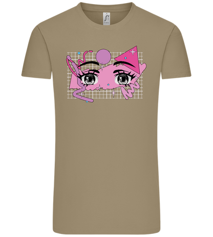 Fancy Eyes Design - Comfort Unisex T-Shirt_KHAKI_front