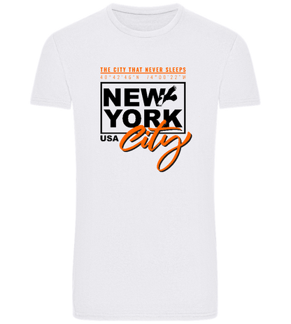 The City That Never Sleeps Design - Basic Unisex T-Shirt_WHITE_front