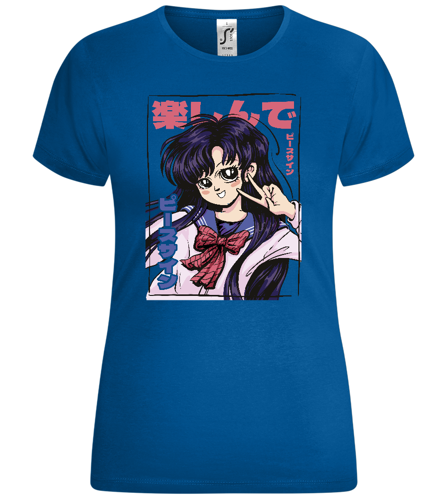 Joyful Sailor Maiden Design - Comfort women's t-shirt_ROYAL_front