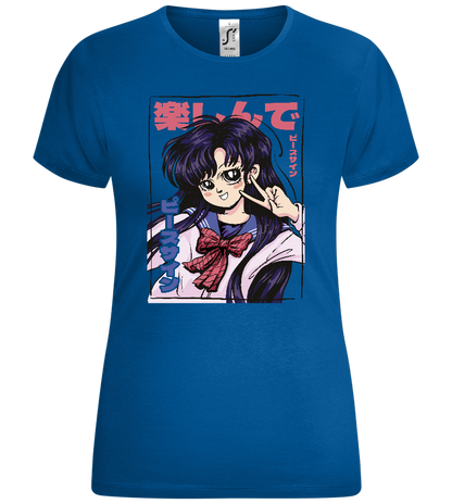 Joyful Sailor Maiden Design - Comfort women's t-shirt_ROYAL_front