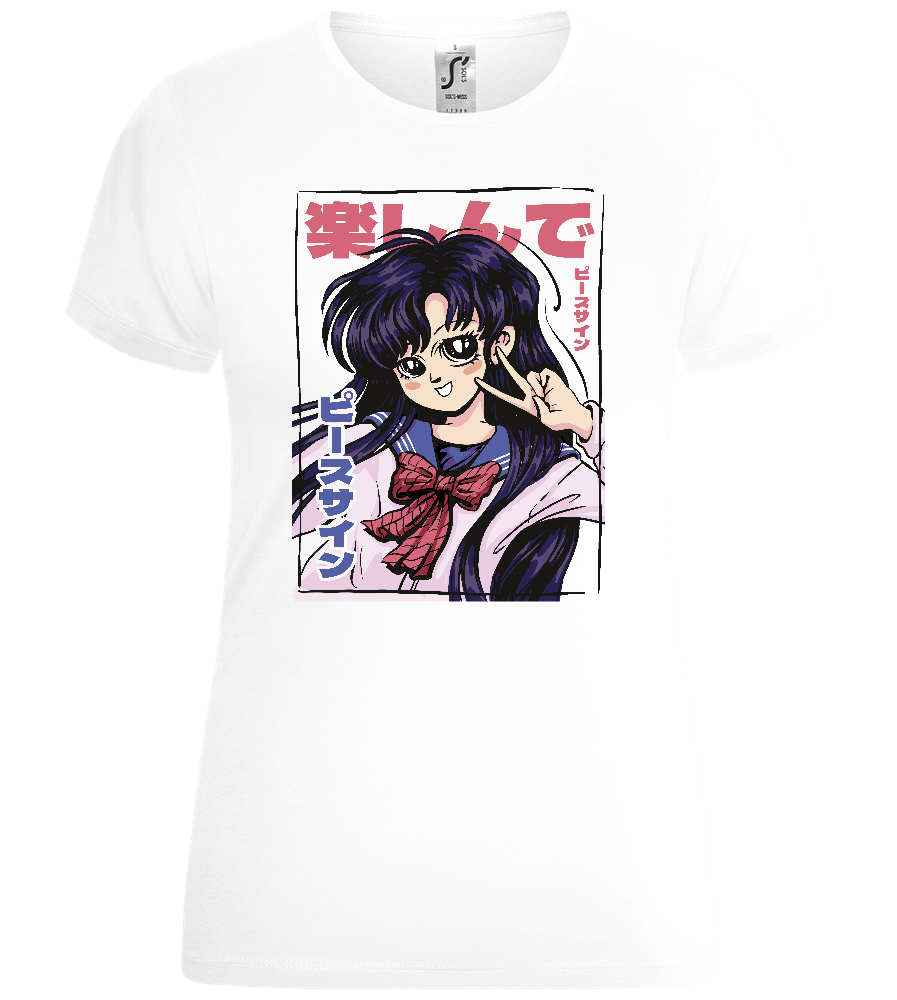 Joyful Sailor Maiden Design - Comfort women's t-shirt_WHITE_front