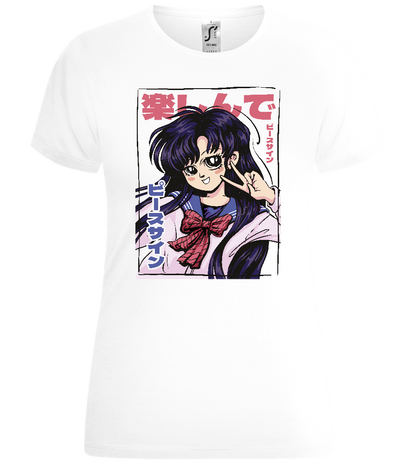 Joyful Sailor Maiden Design - Comfort women's t-shirt_WHITE_front