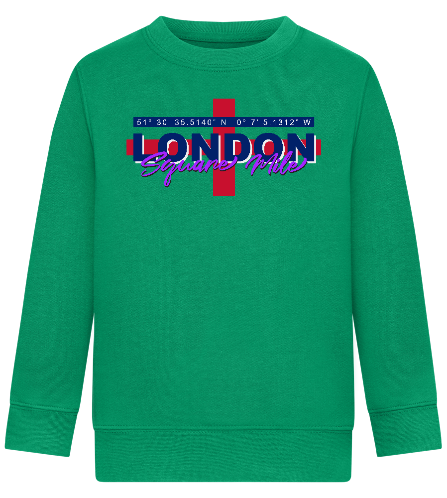 Square Mile Design - Comfort Kids Sweater_MEADOW GREEN_front