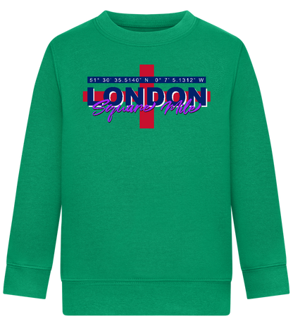 Square Mile Design - Comfort Kids Sweater_MEADOW GREEN_front