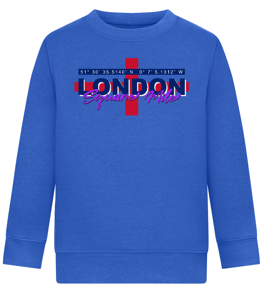 Square Mile Design - Comfort Kids Sweater_ROYAL_front