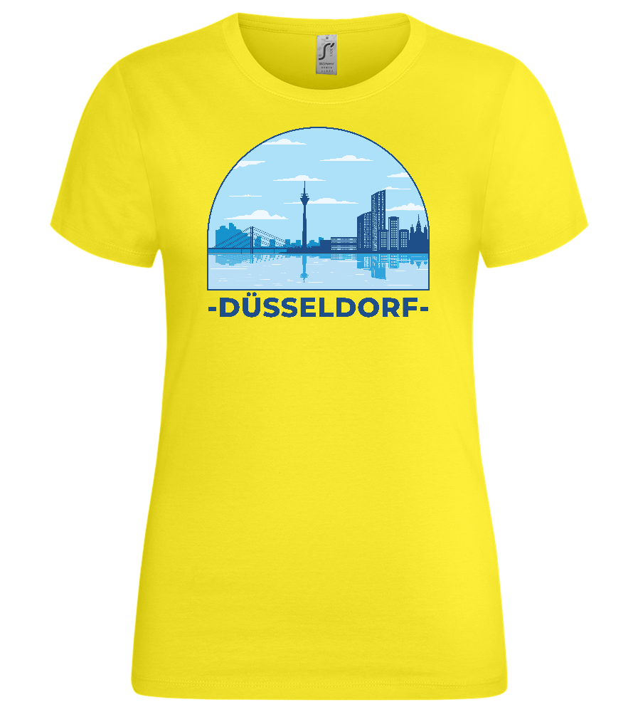 Düsseldorf River View Design - Premium women's t-shirt_LEMON_front