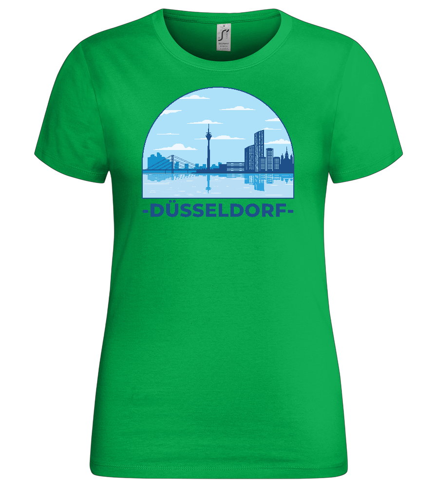 Düsseldorf River View Design - Premium women's t-shirt_MEADOW GREEN_front