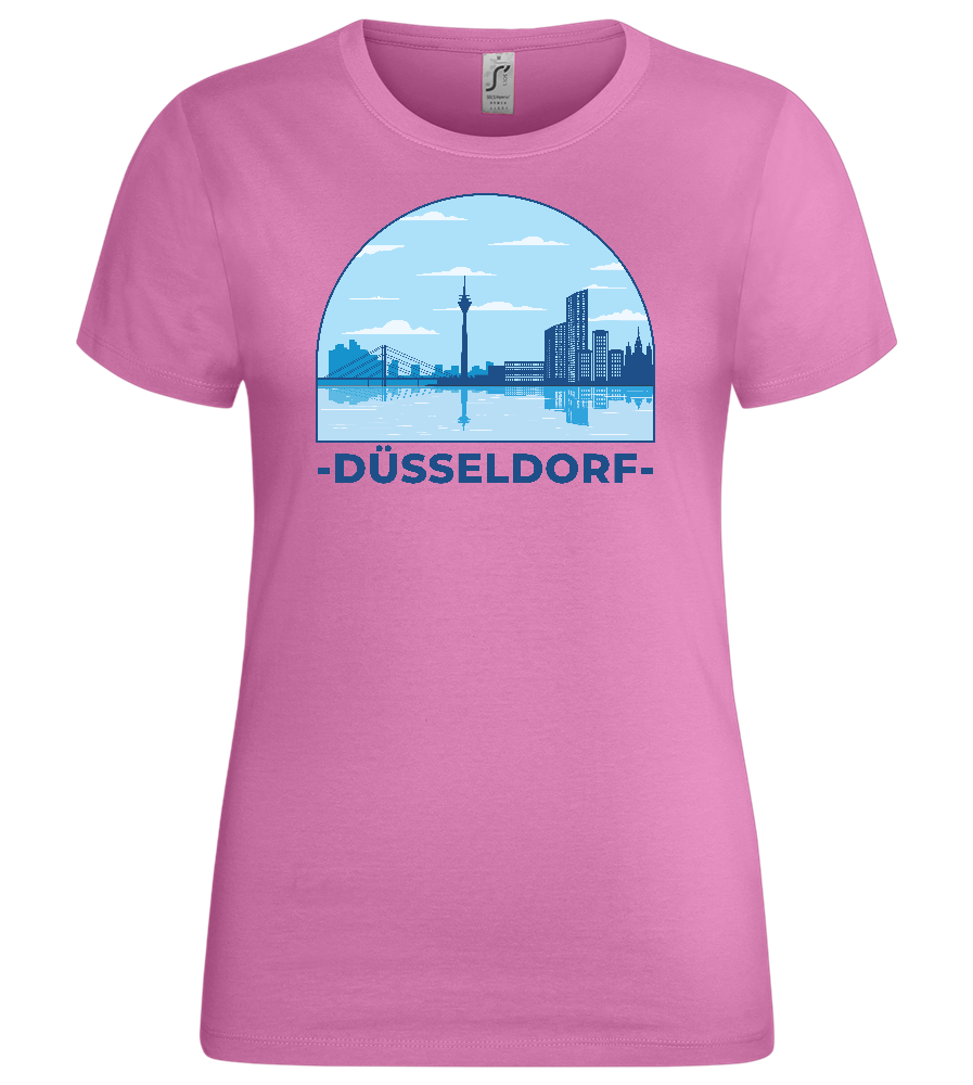 Düsseldorf River View Design - Premium women's t-shirt_PINK ORCHID_front