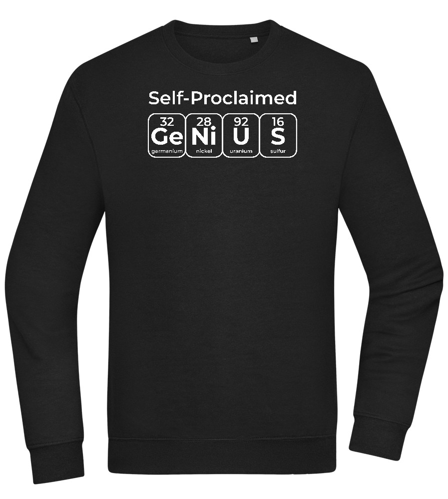 Genius Periodic Table Design - Comfort Essential Unisex Sweater_BLACK_front