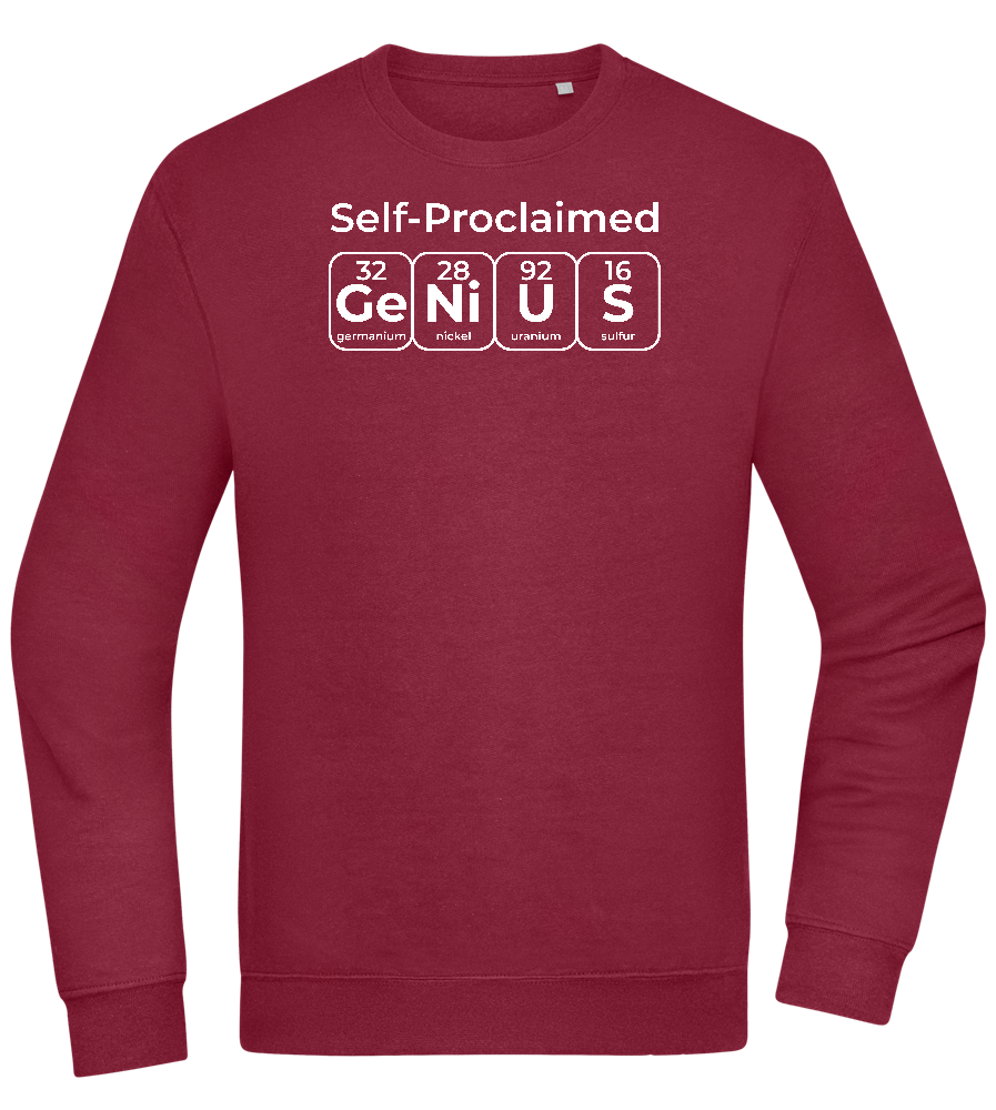 Genius Periodic Table Design - Comfort Essential Unisex Sweater_BORDEAUX_front