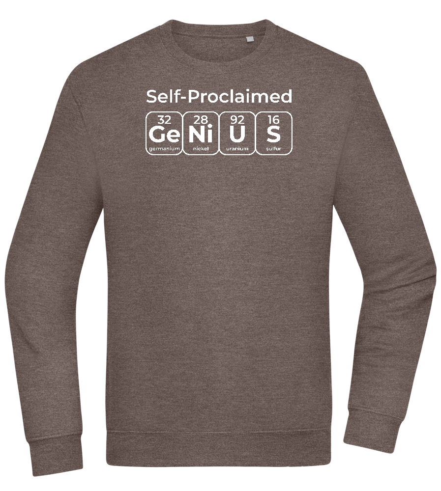 Genius Periodic Table Design - Comfort Essential Unisex Sweater_CHARCOAL CHIN_front