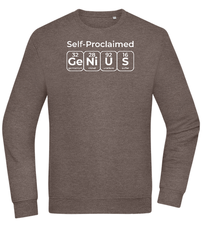 Genius Periodic Table Design - Comfort Essential Unisex Sweater_CHARCOAL CHIN_front