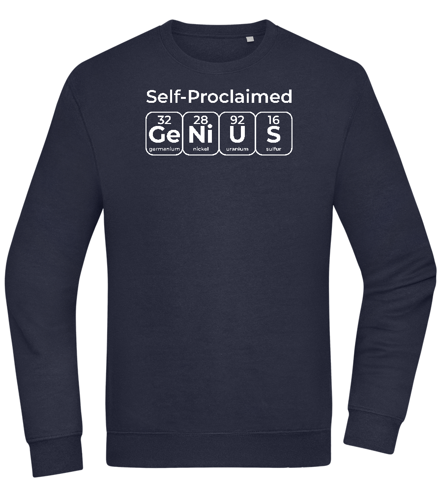 Genius Periodic Table Design - Comfort Essential Unisex Sweater_FRENCH NAVY_front