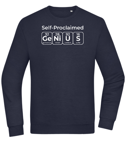 Genius Periodic Table Design - Comfort Essential Unisex Sweater_FRENCH NAVY_front