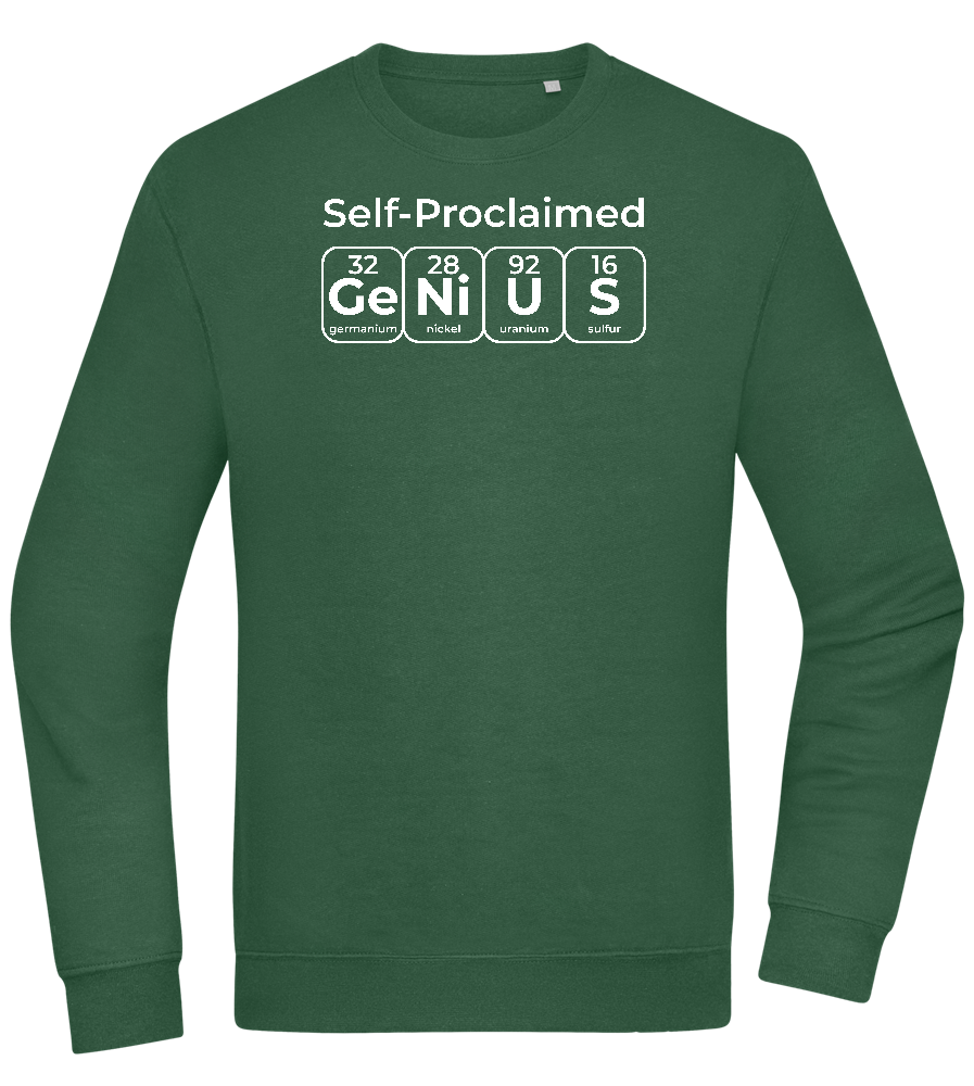 Genius Periodic Table Design - Comfort Essential Unisex Sweater_GREEN BOTTLE_front