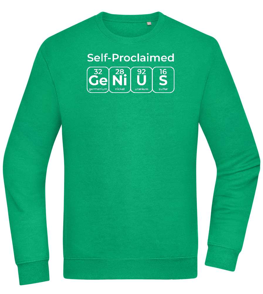 Genius Periodic Table Design - Comfort Essential Unisex Sweater_MEADOW GREEN_front