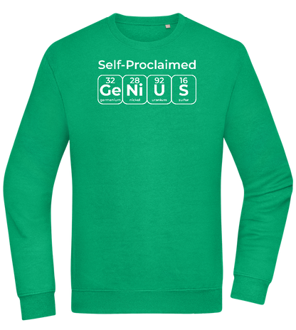 Genius Periodic Table Design - Comfort Essential Unisex Sweater_MEADOW GREEN_front