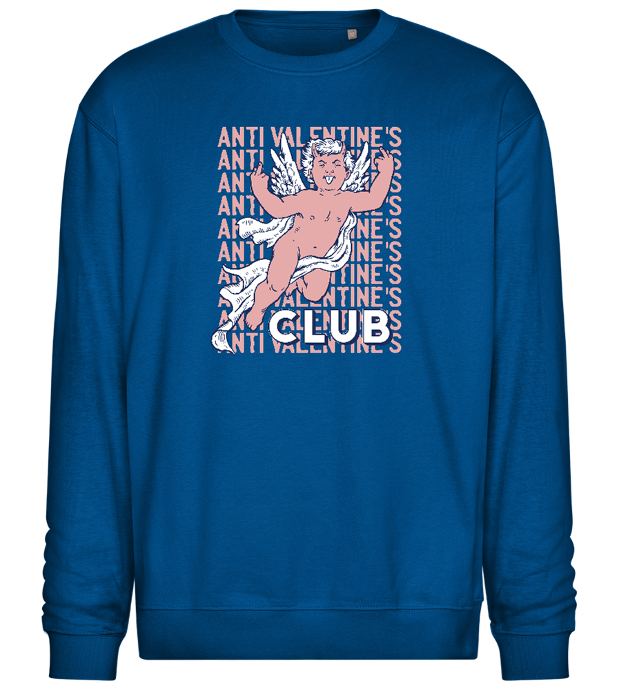 Anti Valentine's Day Club Design - Comfort Essential Unisex Sweater_ROYAL_front