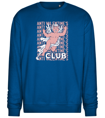 Anti Valentine's Day Club Design - Comfort Essential Unisex Sweater_ROYAL_front