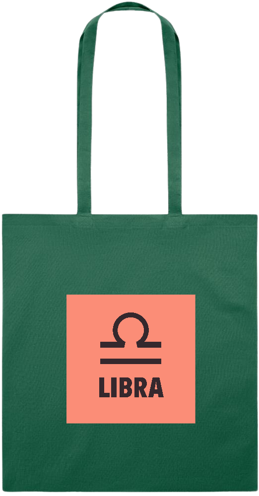 Zodiac Libra Design - Essential colored event tote bag_DARK GREEN_front