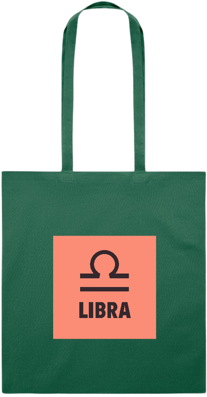 Zodiac Libra Design - Essential colored event tote bag_DARK GREEN_front