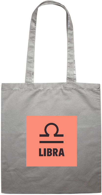 Zodiac Libra Design - Essential colored event tote bag_GREY_front