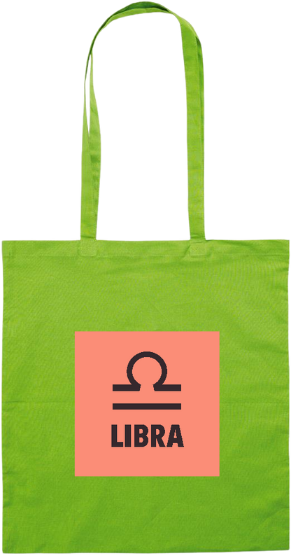 Zodiac Libra Design - Essential colored event tote bag_LIME_front