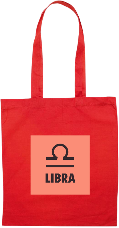 Zodiac Libra Design - Essential colored event tote bag_RED_front