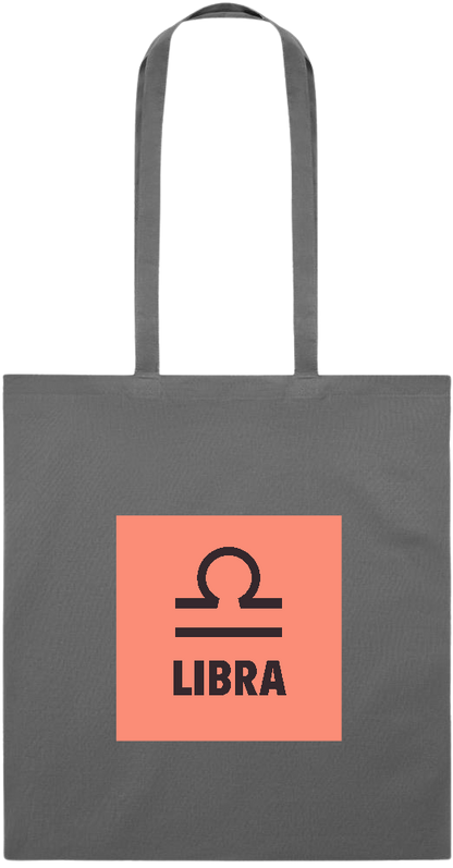 Zodiac Libra Design - Essential colored event tote bag_STONE GREY_front